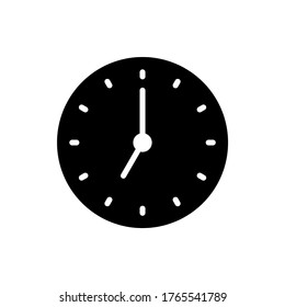 Clock icon vector, Clock times symbol icon flat design