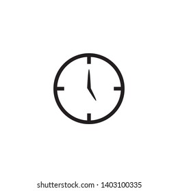 Clock icon vector. Trendy flat design style on white background. Clock logo illustration.