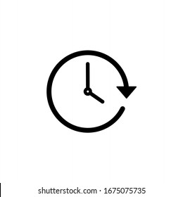 Clock icon vector. Watch, deadline icon vector illustration