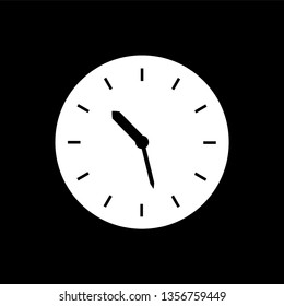 Clock icon vector - Watch sign flat