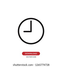 Clock icon vector. Watch,time symbol.