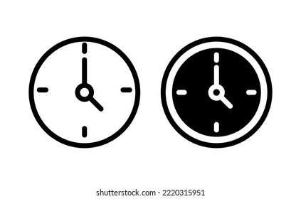 Clock icon vector for web and mobile app. Time sign and symbol. watch icon