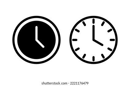 Clock icon vector for web and mobile app. Time sign and symbol. watch icon
