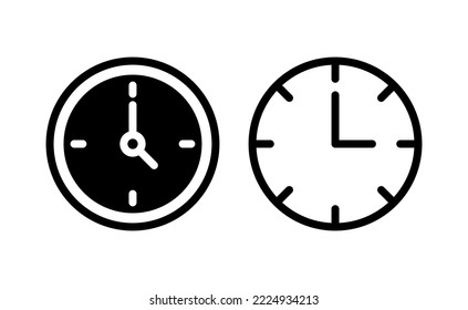 Clock icon vector for web and mobile app. Time sign and symbol. watch icon