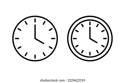 Clock icon vector for web and mobile app. Time sign and symbol. watch icon