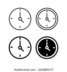 Clock icon vector for web and mobile app. Time sign and symbol. watch icon