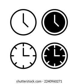 Clock icon vector for web and mobile app. Time sign and symbol. watch icon