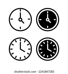 Clock icon vector for web and mobile app. Time sign and symbol. watch icon