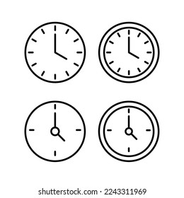 Clock icon vector for web and mobile app. Time sign and symbol. watch icon