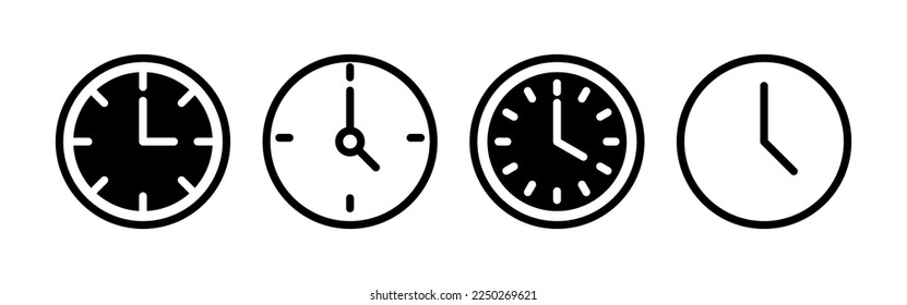 Clock icon vector for web and mobile app. Time sign and symbol. watch icon