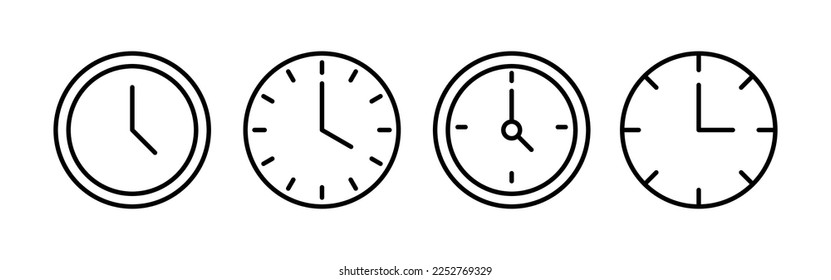 Clock icon vector for web and mobile app. Time sign and symbol. watch icon