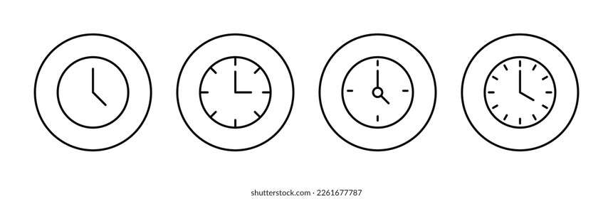 Clock icon vector for web and mobile app. Time sign and symbol. watch icon