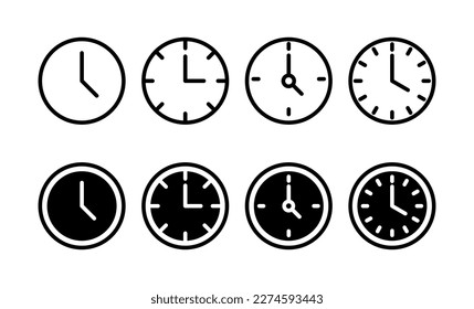 Clock icon vector for web and mobile app. Time sign and symbol. watch icon