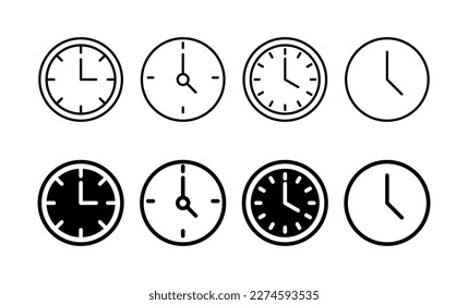 Clock icon vector for web and mobile app. Time sign and symbol. watch icon