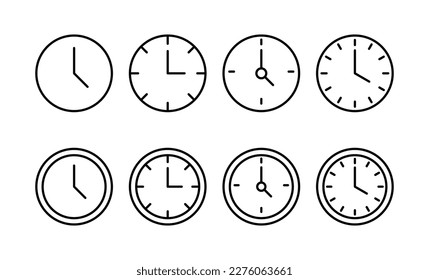 Clock icon vector for web and mobile app. Time sign and symbol. watch icon