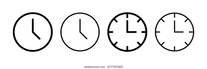 Clock icon vector for web and mobile app. Time sign and symbol. watch icon