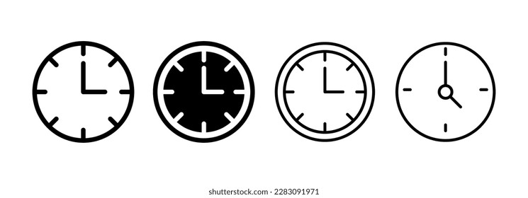 Clock icon vector for web and mobile app. Time sign and symbol. watch icon