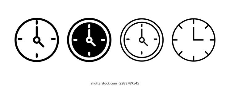 Clock icon vector for web and mobile app. Time sign and symbol. watch icon