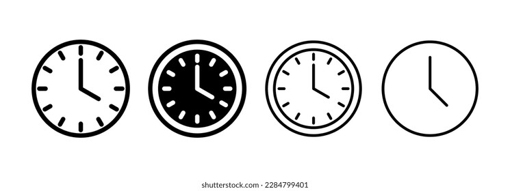Clock icon vector for web and mobile app. Time sign and symbol. watch icon