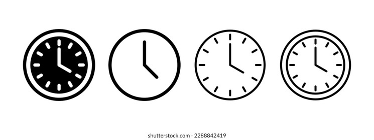 Clock icon vector for web and mobile app. Time sign and symbol. watch icon