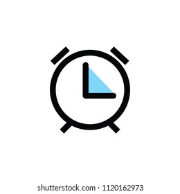 Clock icon vector. Whte background