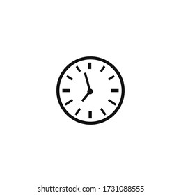 Clock icon vector.Time symbol illustration.Clock and time sign