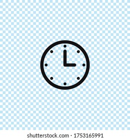 Clock icon vector.Time symbol illustration.Clock and time sign