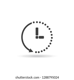 Clock icon vector.Time icon. Vector graphic illustration