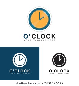 Icono de reloj. Logo del reloj de pared en estilo plano. Elemento de diseño del vector