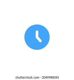 Clock icon watch time management simple single pictogram flat icon style graphic design vector
