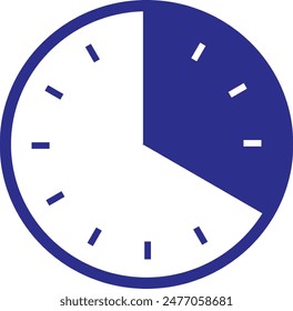 Clock icon. Watch, time icon vector illustration.