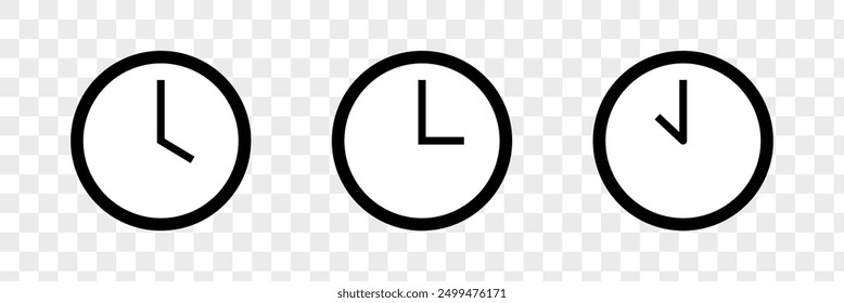 Clock icon. watch icon. Timer Logo Countdown. Circular Icon with Lines. Time Sign or Logo Concept. Vector Illustration. Eps 10.