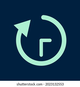 clock icon. watch icon. timer icon. stopwatch icon. trendy, minimalist, and modern. flat . isolated