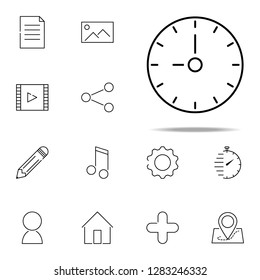 clock icon. web, minimalistic icons universal set for web and mobile
