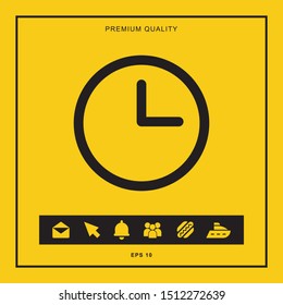 Clock icon for web and mobile