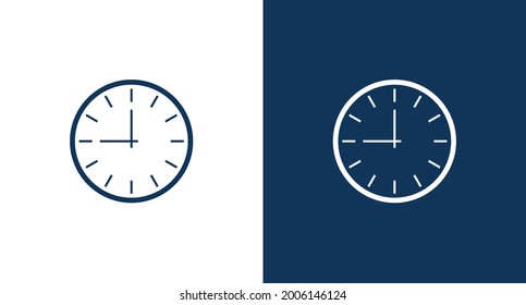 Clock icon for web and mobile