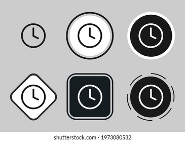 clock icon . web icon set. Collection of high quality black outline logo for web site design and mobile dark mode apps. Vector illustration on a white background	