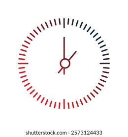 clock icon with white background vector stock illustration