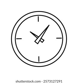 clock icon with white background vector stock illustration