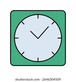 ícone de relógio com fundo branco vetor ilustração stock