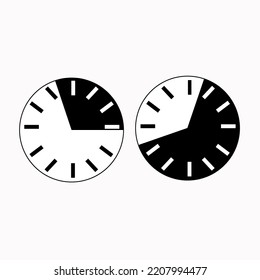 Clock icon without digits on white background