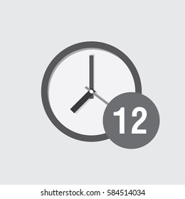 clock icon. working hours. style flat design