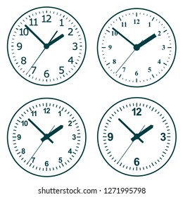 Clock icon. World time concept. Business background. Internet marketing. Daily infographic