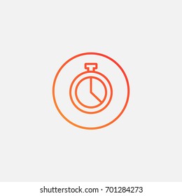 Clock icon.gradient illustration isolated vector sign symbol