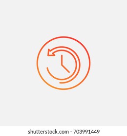 Clock icon.gradient illustration isolated vector sign symbol