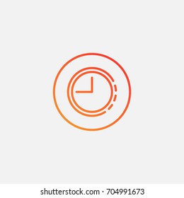 Clock icon.gradient illustration isolated vector sign symbol