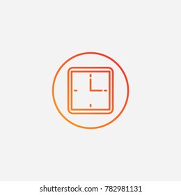 Clock icon.gradient illustration isolated vector sign symbol
