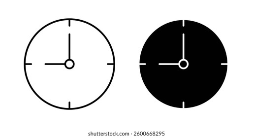 Clock icons graphics set vectors