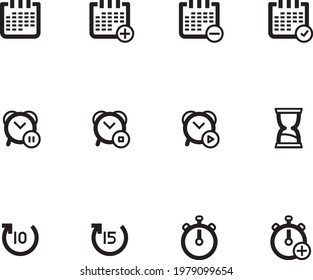 Clock icons illustration eps 10