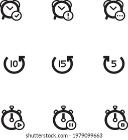 Clock icons illustration eps 10